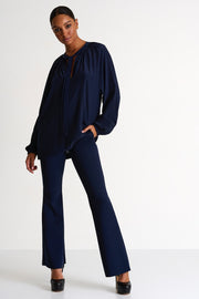 Silk Blouse - 52421-62-550 02 / 550 Navy / 100% SILK