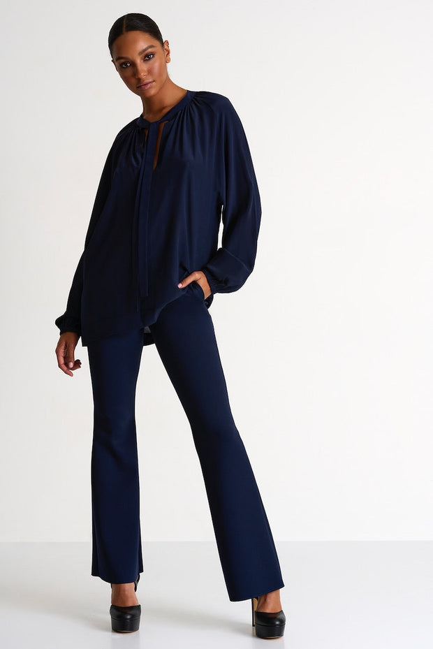 Silk Blouse - 52421-62-550 02 / 550 Navy / 100% SILK