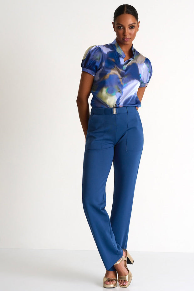 Elegant Belted Pants - 52427-52-530