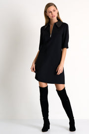 SHAN Half-Zip Sequin-Collar Dress - 52487-65-800