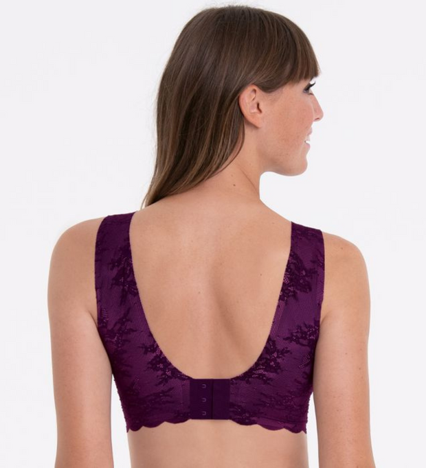 ANITA Essentials Wirefree Lace Bralette - Purple