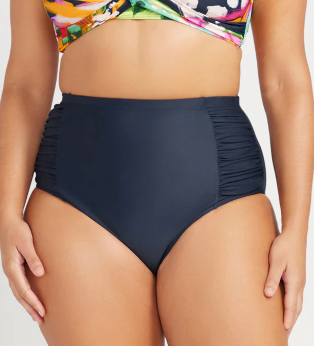 ARTESANDS Navy Hues Botticelli High Waist Bikini Bottom - Navy