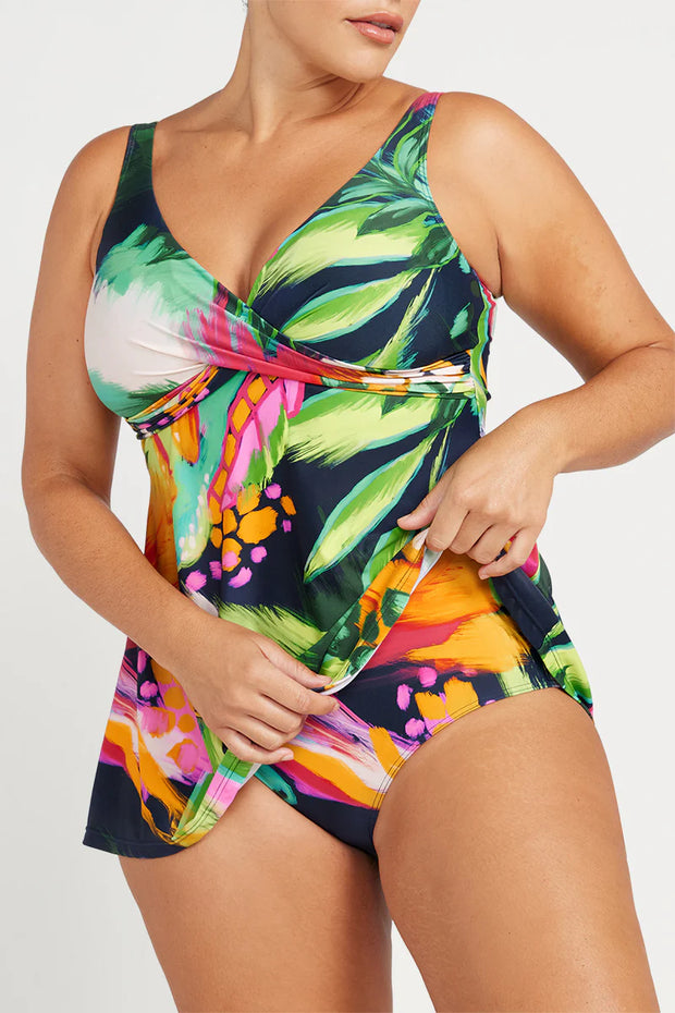 ARTESANDS Chelona Delacroix Multi Cup Swim Dress - Navy