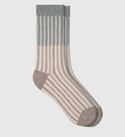 BLEUFORET Wool Mid-high Striped Sock