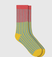 BLEUFORET Wool Mid-high Striped Sock