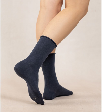 BLEUFORET Roll Top Wool Socks