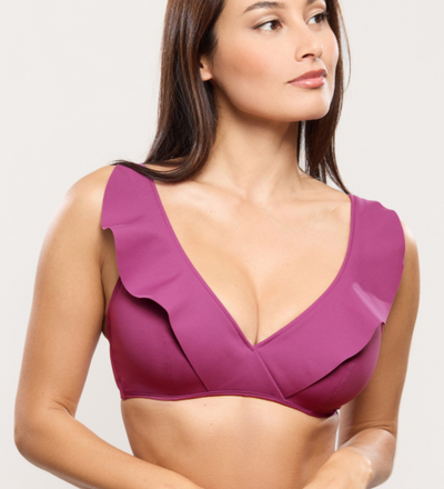 EMPREINTE V-Neck Bikini Top Wave - Orchid