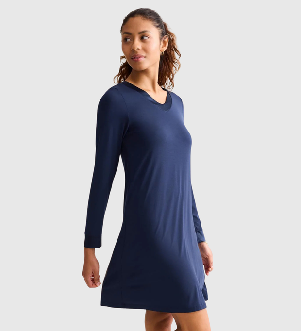 🍁FLEUR'T Nightshirt with Shelf Bra - Navy