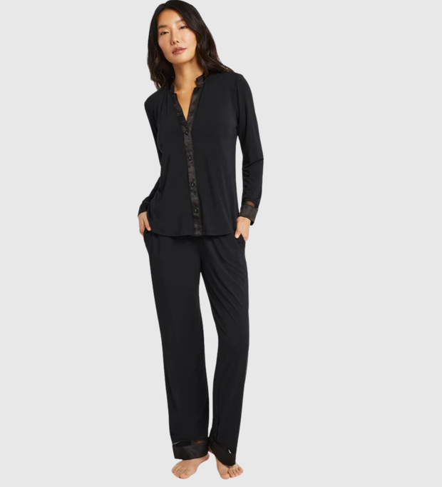 🍁FLEUR'T Tuxedo PJ Set - Black