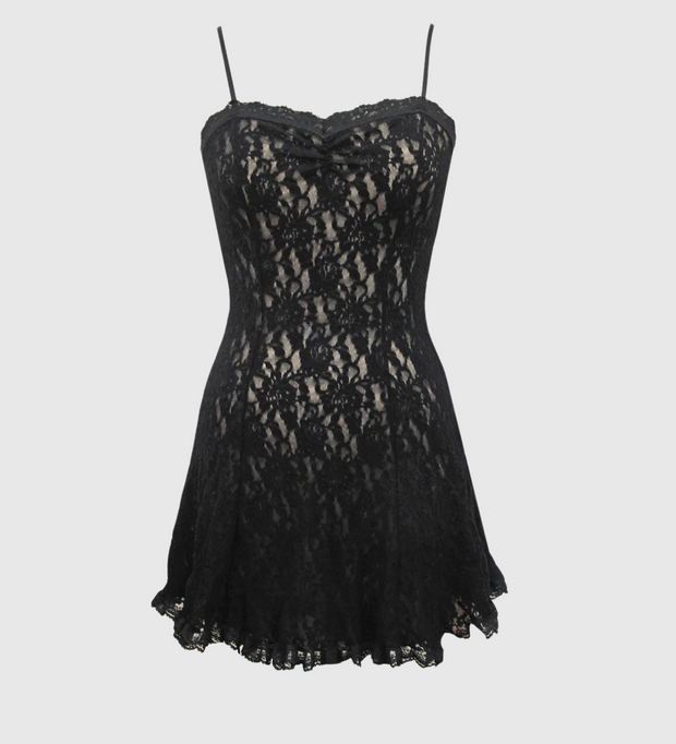 HANKY PANKY Signature Lace Cigarette Girl Chemise - Black