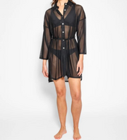 KOY Escape Mesh Cover Up Shirt Dress