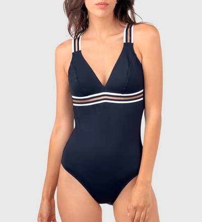LISE CHARMEL Energie Nautique Wireless One-Piece Swimsuit - Navy