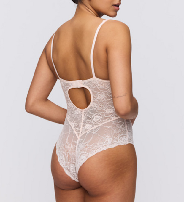 MARIE JO Cyrile Padded Plunge Body Suit - Crystal Pink