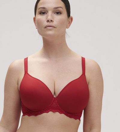 Simone Perele Women's Bloom Triangle Underwire, Opera Red, 32C at   Women's Clothing store