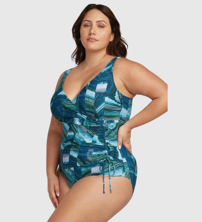 Shoshanna Ecru Texture One Shoulder Ruffle One Piece Bathing Suit – Bubble  and Tweet