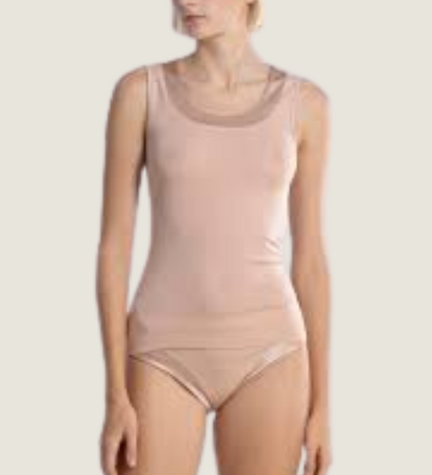 OSCALITO Filoscozia® Tank Top with Satin Edging