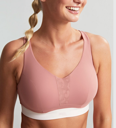 Ajour Borghese Full Cup Bra in Light Pink/Navy Blue FINAL SALE (70% Off) -  Busted Bra Shop