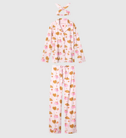 PJ SALVAGE Flannel Brunch Club Breakfast Print PJ Set