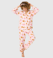 PJ SALVAGE Flannel Brunch Club Breakfast Print PJ Set
