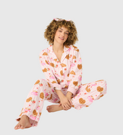 PJ SALVAGE Flannel Brunch Club Breakfast Print PJ Set