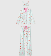 PJ SALVAGE Ma Cherie Cherry Print 3-Piece Flannel PJ Set