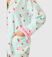 PJ SALVAGE Ma Cherie Cherry Print 3-Piece Flannel PJ Set