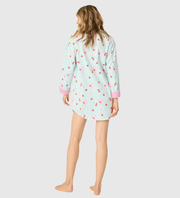 PJ SALVAGE Ma Cherie Cherry Print Flannel Night Shirt