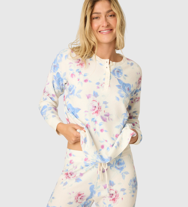 PJ SALVAGE Rodeo Rose Floral Print PJ Set