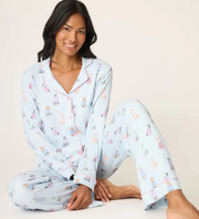 PJ SALVAGE Doggone Cold Dog Print Pointelle PJ Set