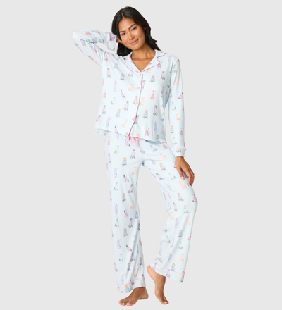 PJ SALVAGE Doggone Cold Dog Print Pointelle PJ Set