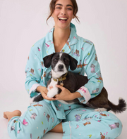 PJ SALVAGE Spaw Day Flannel PJ Set