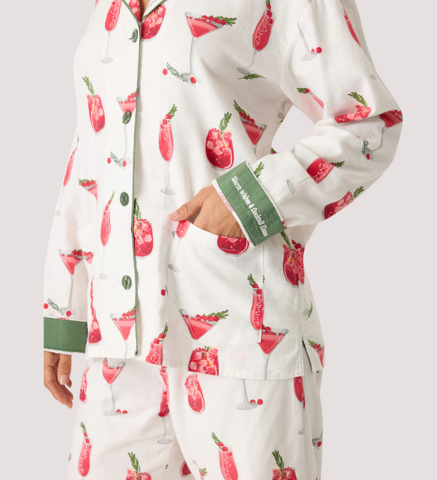 PJ SALVAGE Flannel PJ Set - Cranberry Kisses