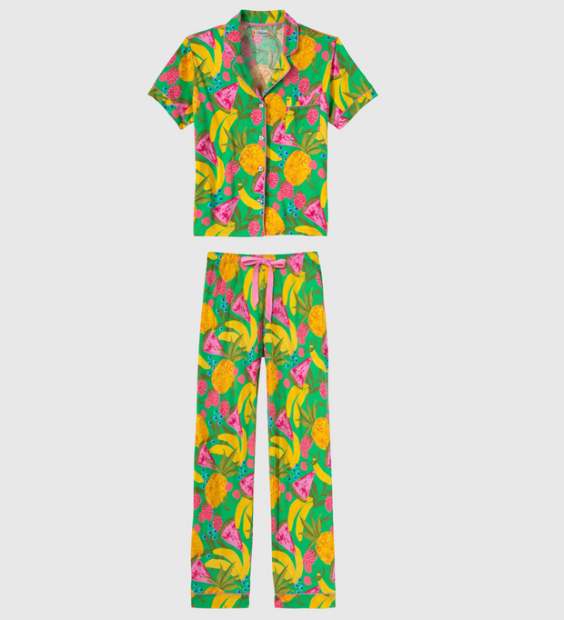 PJ SALVAGE Whimsy Butter Jersey PJ Set - FRUIT