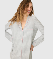 PJ SALVAGE Lazy Days Pinstripe Night Shirt