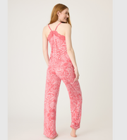 PJ SALVAGE Lazy Days Floral Modal PJ Set - Deep Rose