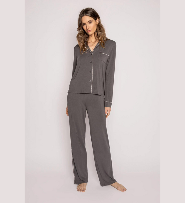 PJ SALVAGE Modal PJ Set - Charcoal