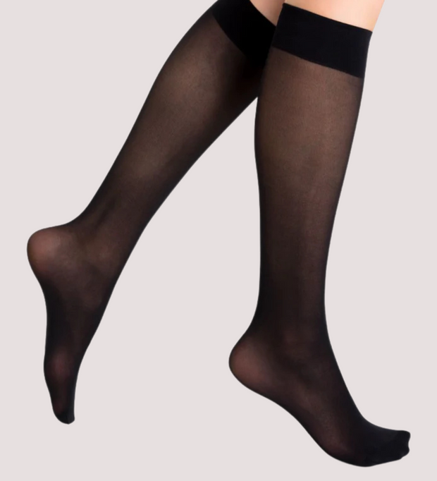 BLEUFORET 30D Semi-Opaque Knee-Highs