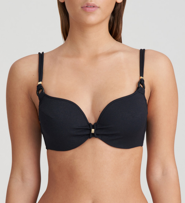 MARIE JO Swim Padded Bikini Top Heartshape Dahu - Black