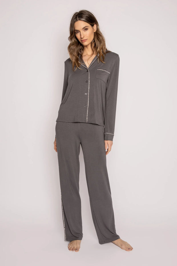 PJ SALVAGE Modal PJ Set - Charcoal