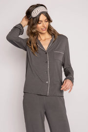 PJ SALVAGE Modal PJ Set - Charcoal