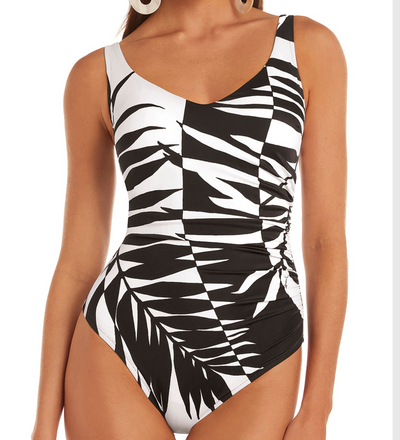 ROIDAL Swim Dina Black & White One Piece Suit