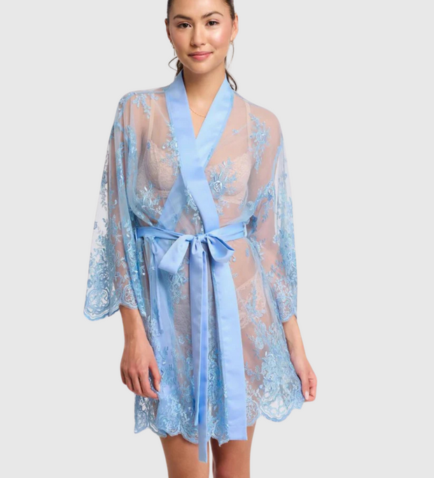 RYA Darling Lace Robe - Cornflower