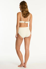 SEA LEVEL Nautique Balconette Bra & High Waist Bottoms Bikini Set - Coconut