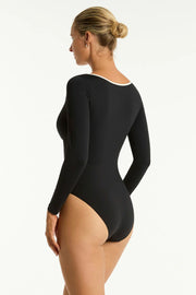 SEA LEVEL Babylon Long Sleeve ECO One Piece - Black