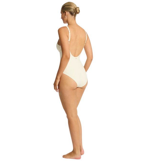 SEA LEVEL Nautique Chain Link Longline One Piece - Coconut