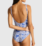 Chain Link Longline One Piece - Palmera Blue