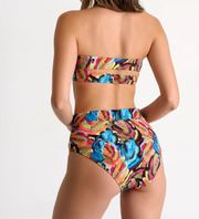 SHAN Timeless Bandeau Bikini Top & High Waist Bottoms - Rio