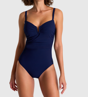🍁SHAN Classic Elegant One-Piece - Navy