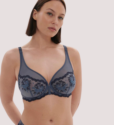 SIMONE PERELE Intrigue Full Coverage Plunge - Cinder Blue