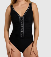 SUNFLAIR V-Neck One-Piece Swim